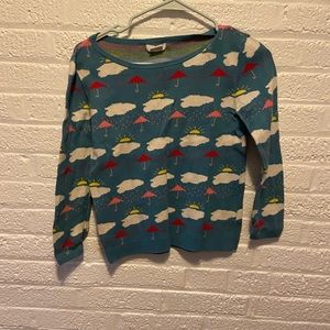 Adorable rain cloud and umbrella sweater